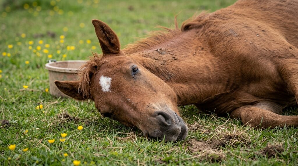 horse pain signs