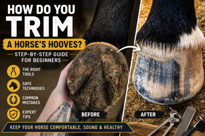 how do you trim a horse's hooves