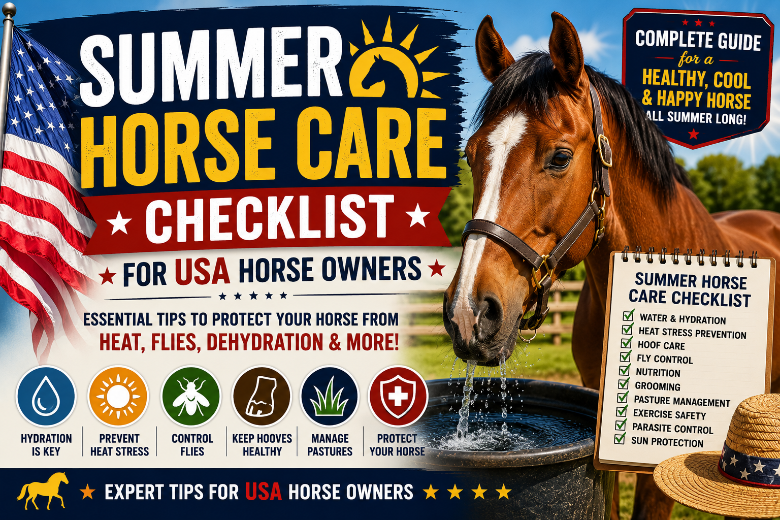 Summer horse care checklist usa horse owners