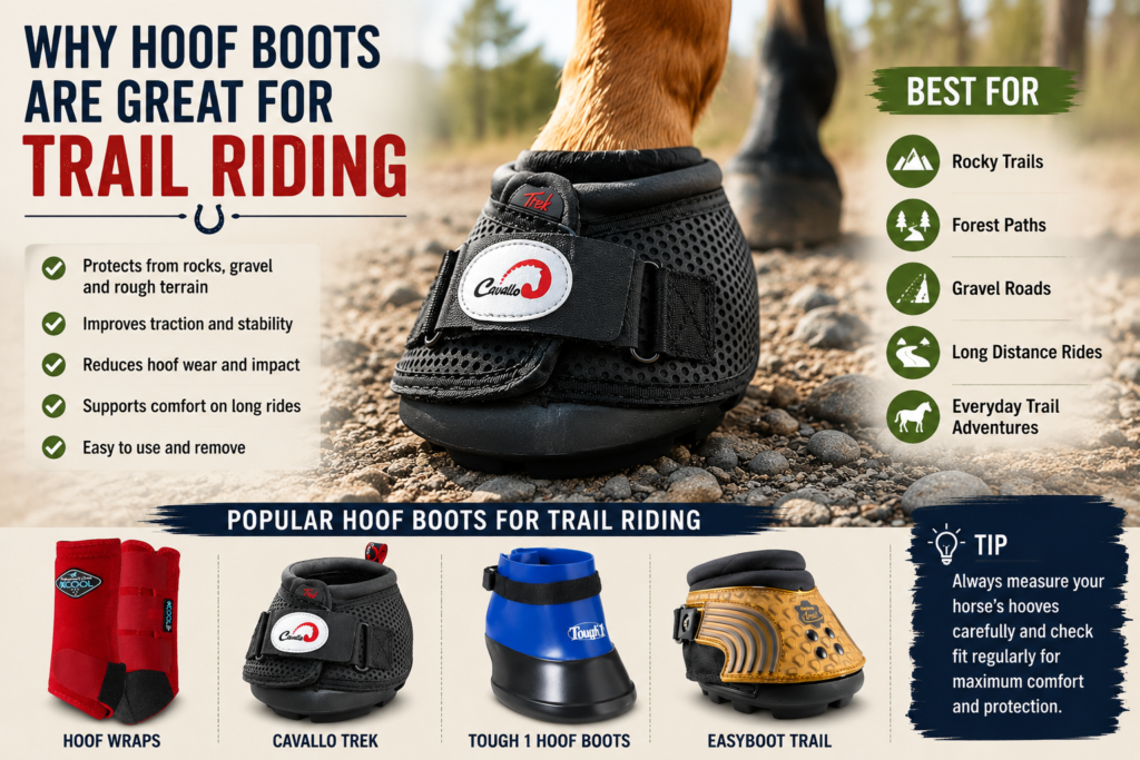 Hoof boots for trail riding benefits