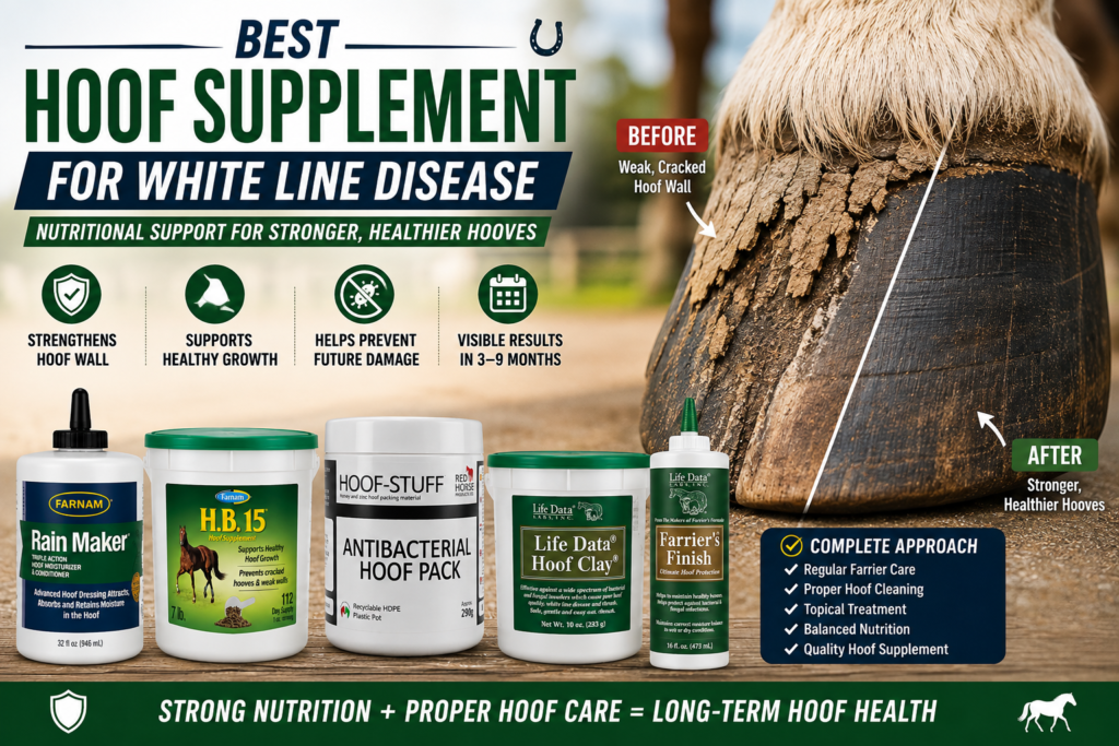 Horse hoof supplement for white line disease
